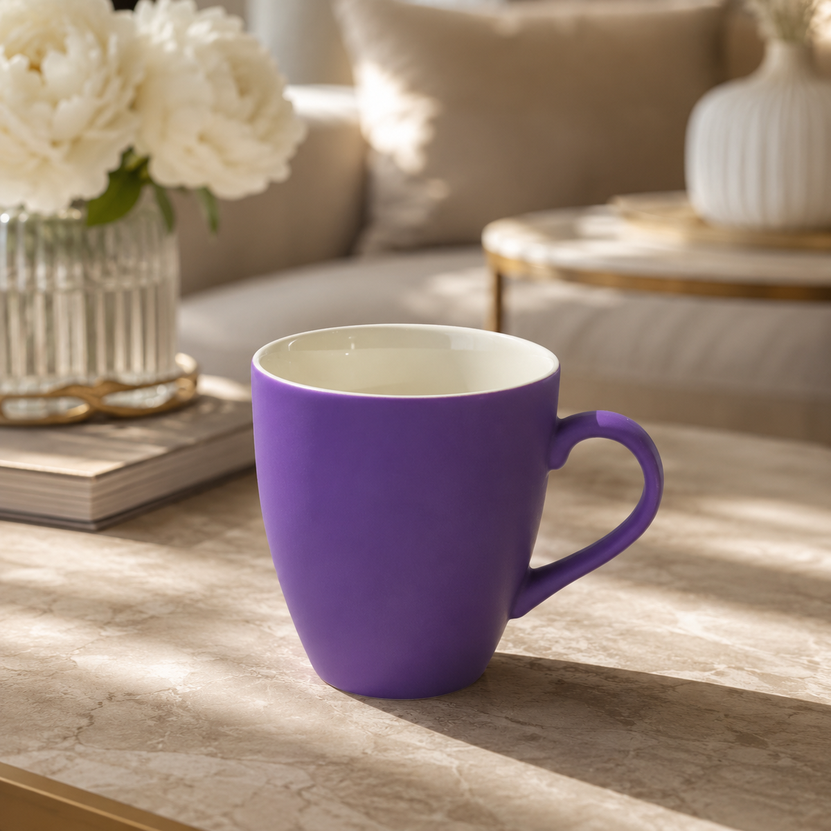 Purple Ceramic Style Coffee Mug