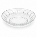Clear Glass Decorative Serving Bowl – Elegant Floral Design