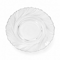 Clear Glass Serving Plate – Elegant Swirl Design Dinner Plate