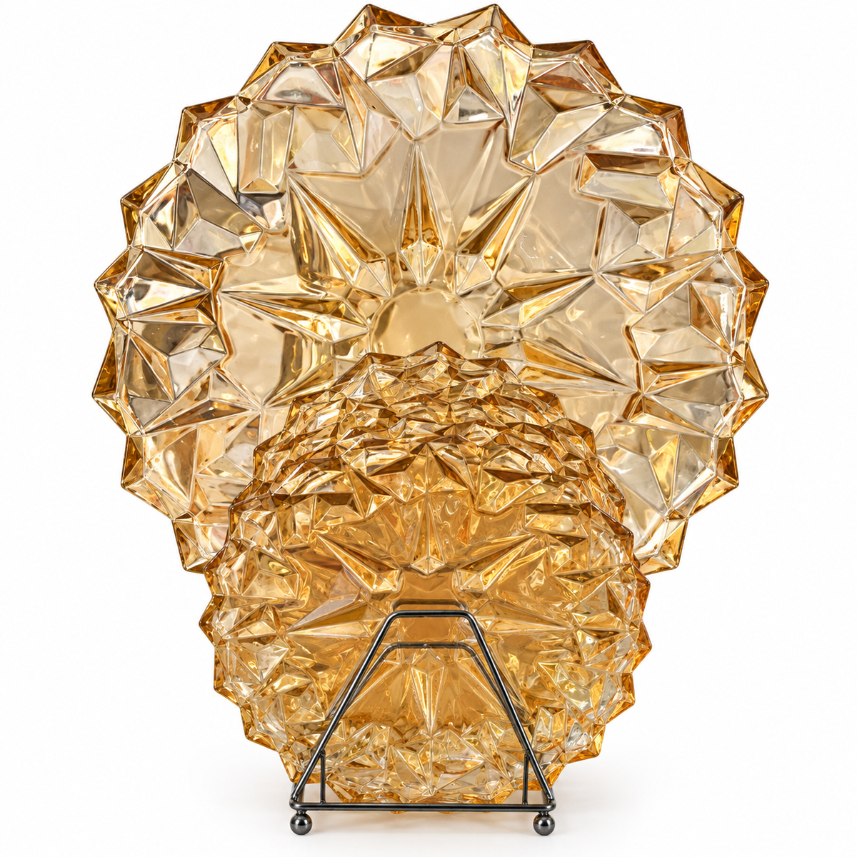 Luxury Faceted Crystal Decorative Plate – Elegant Statement Tableware