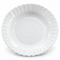 Elegant White Scalloped Porcelain Serving Plate Set – Timeless Fine Tableware