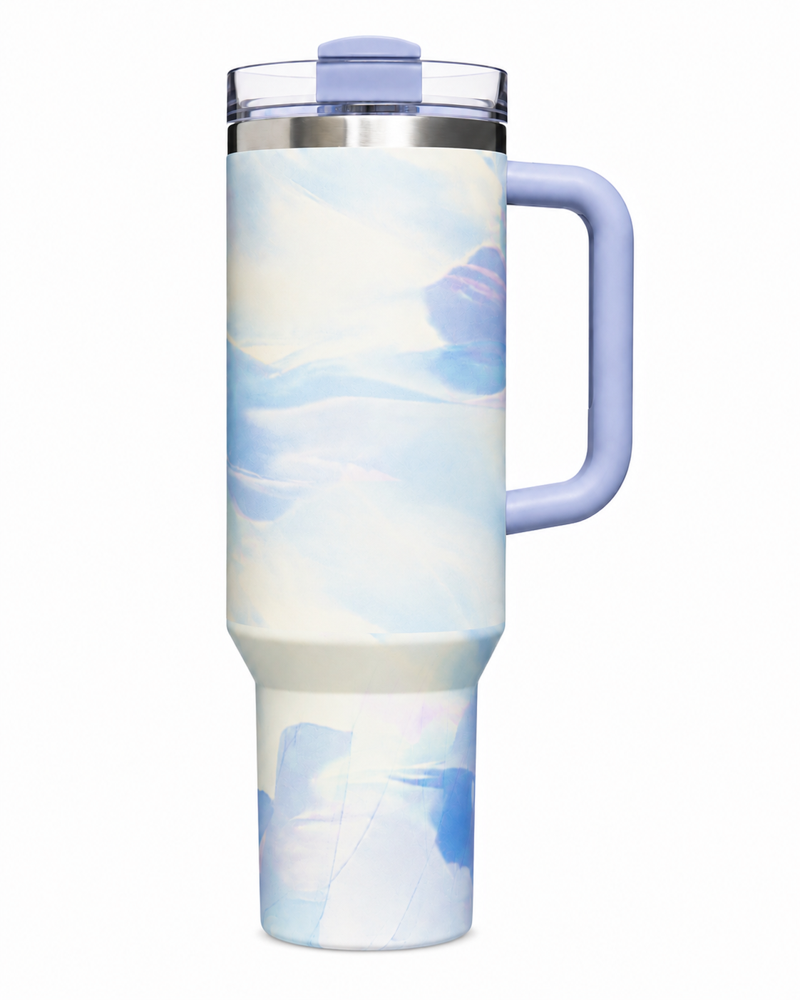 Premium 40oz Icy Blue Marble Tumbler