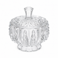 Crystal Glass Decorative Storage Jar with Lid