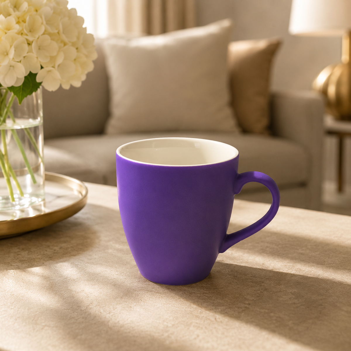 Purple Ceramic Style Coffee Mug