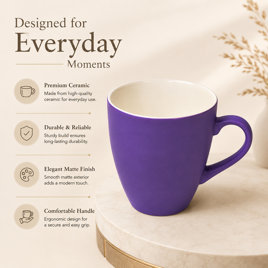 Purple Ceramic Style Coffee Mug